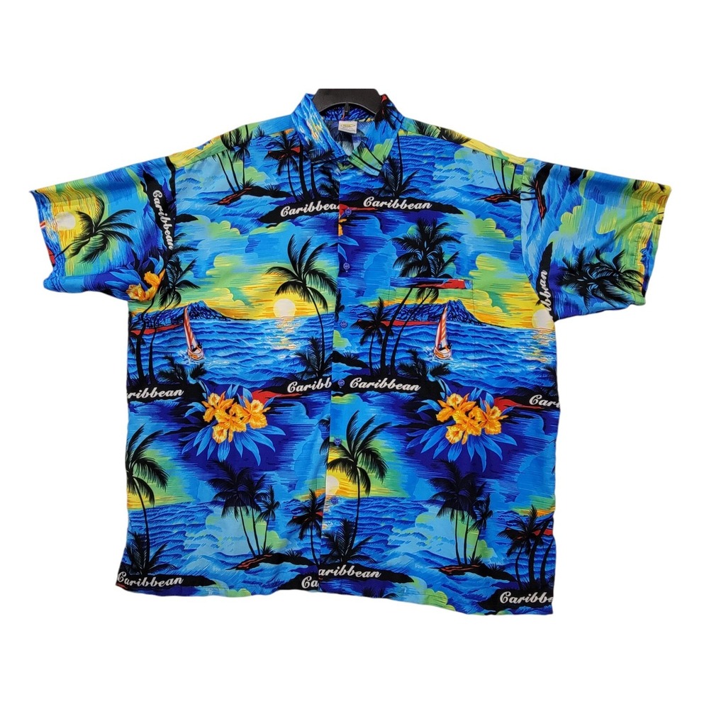 Rima Men's Hawaiian Shirt 2XL‎ Aloha Caribbean Button Up Vintage